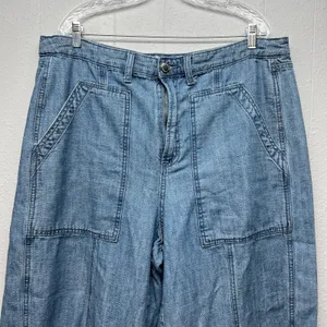 Universal Threads High Rise Easy Barrel Blue Jeans Womens 16 Ankle 100% Cotton thumbnail 2