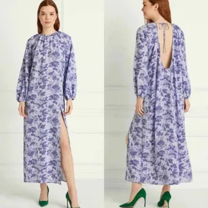 Hill House The Simone Maxi Dress in Lilac Tonal Floral Size XL thumbnail 3