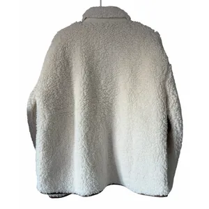 J Crew Faux Sherpa Barn Jacket Ivory Women's Size Large‎ thumbnail 2
