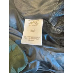 Free People Olive Green Nylon Jacket Velvet Collar Utility Puffer Size 4 thumbnail 6