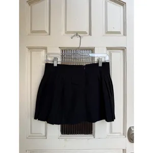 Garage‎ Black Pleated Mini Wrap Skort Side Tie Preppy Dark Academia Size XS thumbnail 4