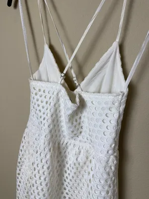 Abercrombie & Fitch Eyelet Lace White Sundress Dress Size XS thumbnail 7