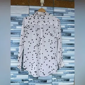 Equipment Star Print Long Sleeve Silk Blouse medium thumbnail 10