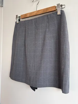 Abercrombie & Fitch Scarlett Mini Skort XS Gray Plaid High Rise Preppy thumbnail 9