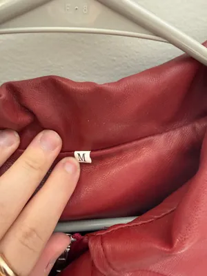 Red faux leather jacket Size M thumbnail 2