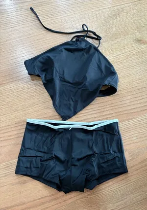 Frankie’s bikinis Black Swim Set - Two-Piece Bikini with Boyshorts thumbnail 1