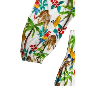 Farm Rio Tropical‎ Paradise One Shoulder Cut Out Midi Dress Women's Size Large thumbnail 10