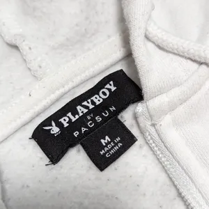 Playboy X Pacsun Camper Oversized Hoodie Full Zip Jacket White Flower Medium thumbnail 7