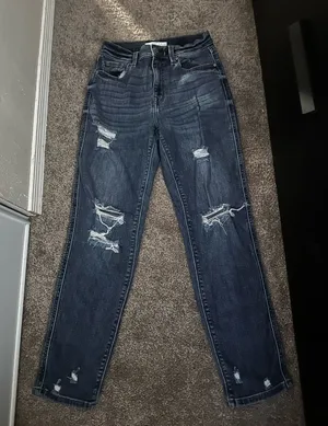 Eunina Distressed High-Rise Jeans Size 3 0153 thumbnail 1