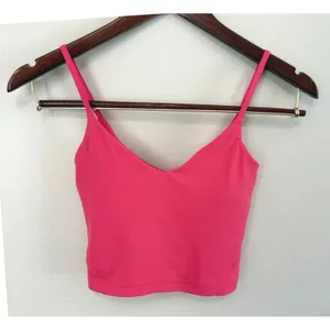 Lululemon Women's Align Cropped‎ Cami Tank Top A/B Cup In Glaze Pink Size 0 thumbnail 3