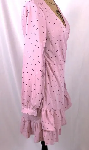 Petalroz dress faux wrap dusty rose & black Size S NWT Price is Firm thumbnail 4