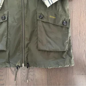 Barbour Keldy Water Resistant Showerproof Tartan Gold Jacket Dusky Green US 8 thumbnail 2