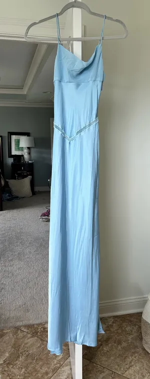 Blue lacy maxi dress thumbnail 2