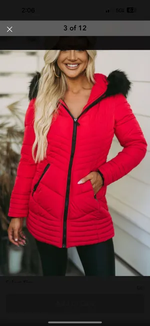 These Three Boutique Red Coat thumbnail 1