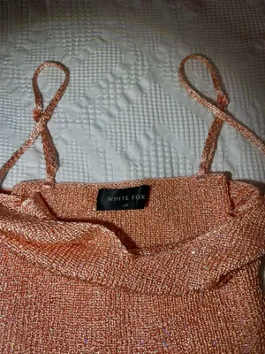 White Fox Boutique Love Galore Sequin Knit Top Peach thumbnail 7