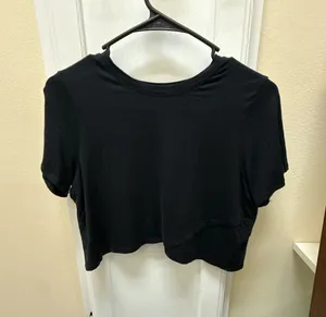 Savage X Fenty Black Twist Back Crop Tee Size M thumbnail 1