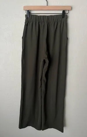 Lululemon noir wide leg belted pants Olive green 4 thumbnail 6