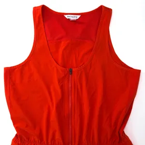 Athleta Orange Expedition Skort Dress Zip Front Travel Athletic Pockets Size 10 thumbnail 3