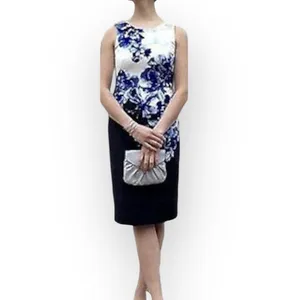 Maeve x Anthropologie Vanda Sheath Dress Women's 8 Blue Floral Sleeveless thumbnail 11
