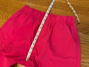 High waist parachute cargo pants in hot pink size M thumbnail 10