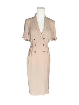 ASOS Design - NWT Tuxedo Midi Dress Camel Double Breasted Sz 0 thumbnail 3