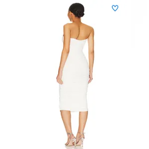 NWT Superdown Vivienne Ruched Midi Dress in White Sz Medium‎ $88 thumbnail 3