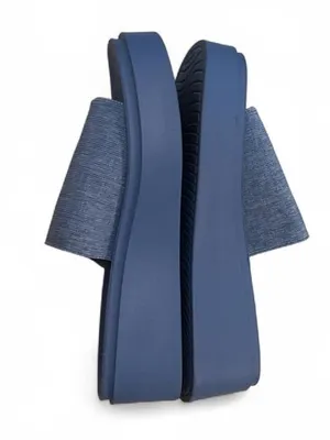 Steve Madden Denim Blue Slide Sandals thumbnail 2