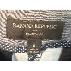 Banana Republic Shorts Womens 6 Blue Excellent Floral Hampton Fit Stretch Cotton thumbnail 3