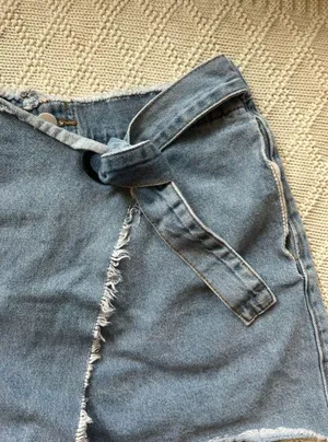 Cloud Ten jean skirt style shorts with strap closure and zipper size m women’s thumbnail 2