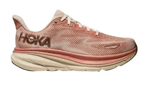Hoka One One Clifton 9 Running Shoes MetaRocker Walking Sandstone Cream Pink 9B thumbnail 1