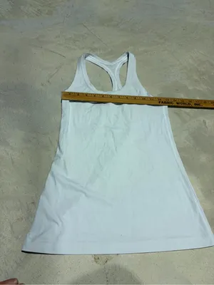 Lululemon White Racerback Tank Top thumbnail 3