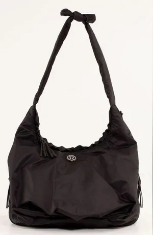Lululemon Sackasana Black Nylon Shoulder Bag thumbnail 1
