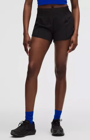Lululemon Hotty Hot High-Rise Lined Short 4" Black Athletic Running Size 6 thumbnail 1