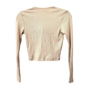 OUTDOOR VOICES Ribbed Button Front‎ Crop Top Oatmeal Small thumbnail 3