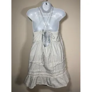 FREE PEOPLE Desert Days Stripped‎ Mini Dress Med Blue Boho Coastal Cottagecore thumbnail 5