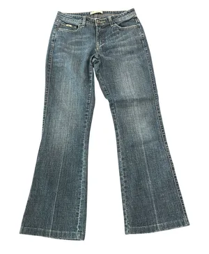 Lee Midrise Bootcut Jeans Dark Wash Flap Pocket Denim Pants Y2K Western thumbnail 1