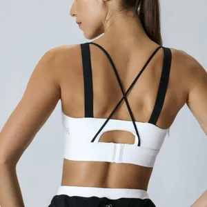 BERLOOK White Contrast Strap Sports Bra - High Support 48 thumbnail 5