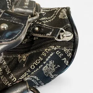 Y2K Ralph Lauren U.S. Polo Assn Logo Shoulder Bag Black Monogram thumbnail 3