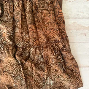 Womens XL Elegant Brown Sleeveless Dress Mid Calf Long Hand Kreation X Large thumbnail 2