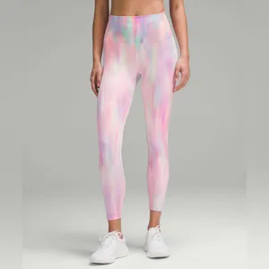 VERY RARE NWT Lululemon Wunder Train High-Rise Tight 25" Psychedelic Wash Multi thumbnail 3
