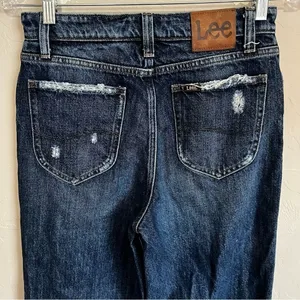 Lee Vintage Modern High Rise Wide Leg Cropped Denim Jeans‎ thumbnail 7