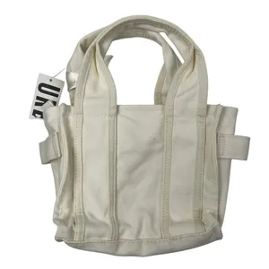 NEW Urban Outfitters BDG Serena White Canvas Zipper Mini Tote Bag Handbag OS thumbnail 2
