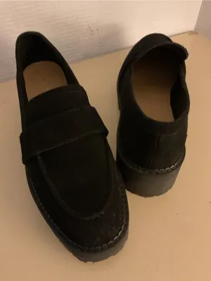 & Other Stories women Black Suede Platform Loafer shoes US 10 thumbnail 7
