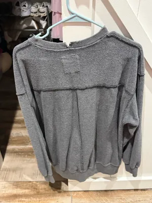 Aerie Sweater Oversized Crewneck grey thumbnail 2
