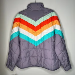 Free People Pipa Stripe Quilted Packable Puffer Jacket Size Large thumbnail 6