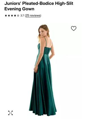 Macy's Dark Green Prom Dress thumbnail 5