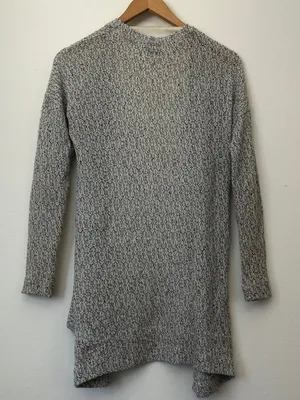 SPARKLE FADE URBAN OUTFITTERS White Black Open Marled Knit Cardigan Sweater XS thumbnail 10