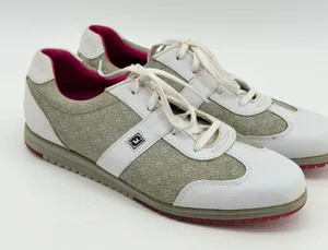 FootJoy Casual Collection Womens Golf Shoes 8 M White Gray Pink 97717‎ thumbnail 1