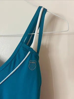 K-Swiss Teal Athletic Tennis Mini Dress with White Trim thumbnail 4