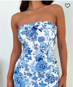 ThatsSoFetch Charms Mini Dress Blue Floral thumbnail 2